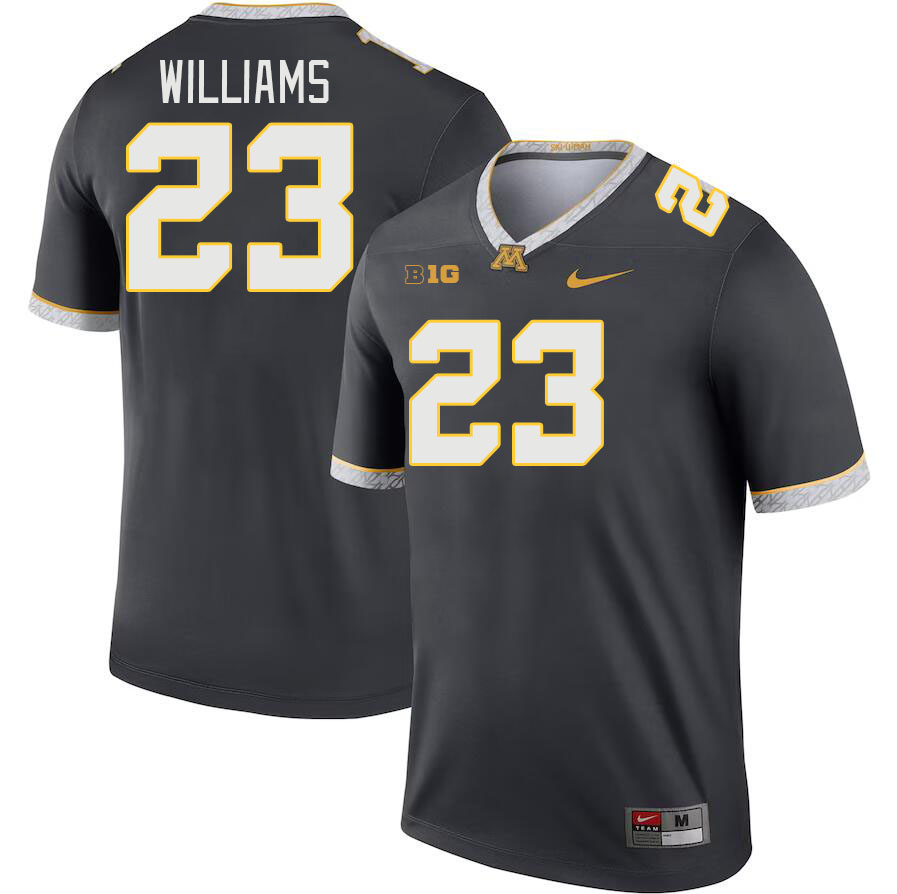 Men #23 Marquese Williams Minnesota Golden Gophers College Football Jerseys Stitched Sale-Charcoal
